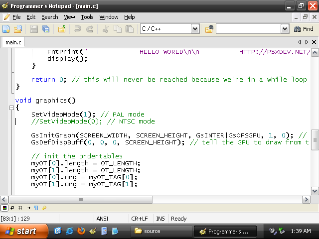 A function in PsyQ PS SDK setting SetVideoMode directly