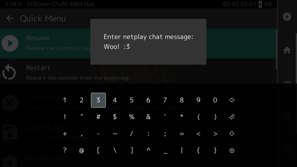 Landscape mode chat window